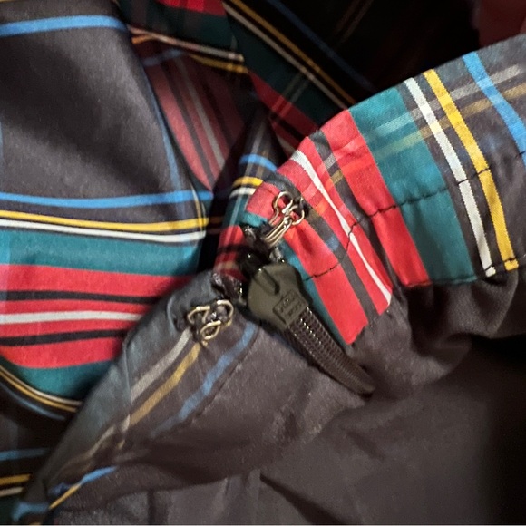 NWT J. Crew Tiered Maxi Skirt in Black Stewart Tartan Taffeta - Size XL Gorgeous - Picture 6 of 7